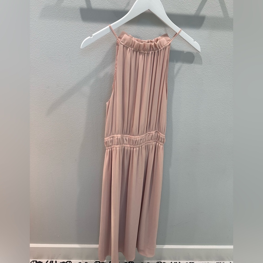 H&M Light Pink Gathered Dress